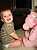 One of Bryn's favorite toys is 'Porsche', a stuffed pig.