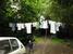Val tries to dry all of her laundry (and ours) outdoors (in between rain storms).